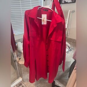 xl red dress shirt